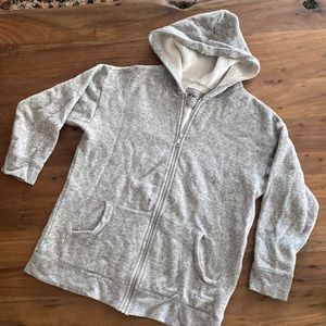 Madewell grey zip up hoodie